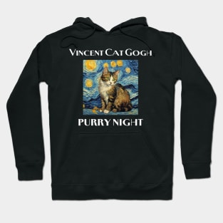 Vincent Cat Gogh Purry Night T-Shirt Hoodie